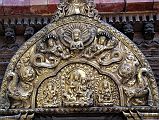 04 Kathmandu Gokarna Mahadev Temple Entrance Golden Torana With Shiva and Parvati